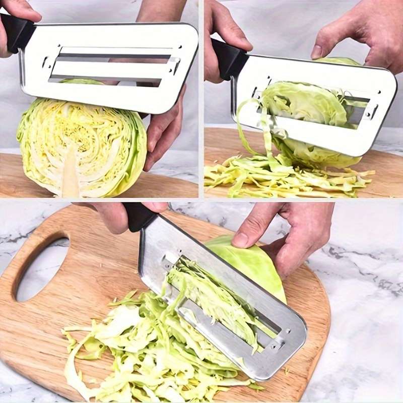 Elegant Stainless Steel Double Layer Slicer For All Seasons Kitchen Vegetable