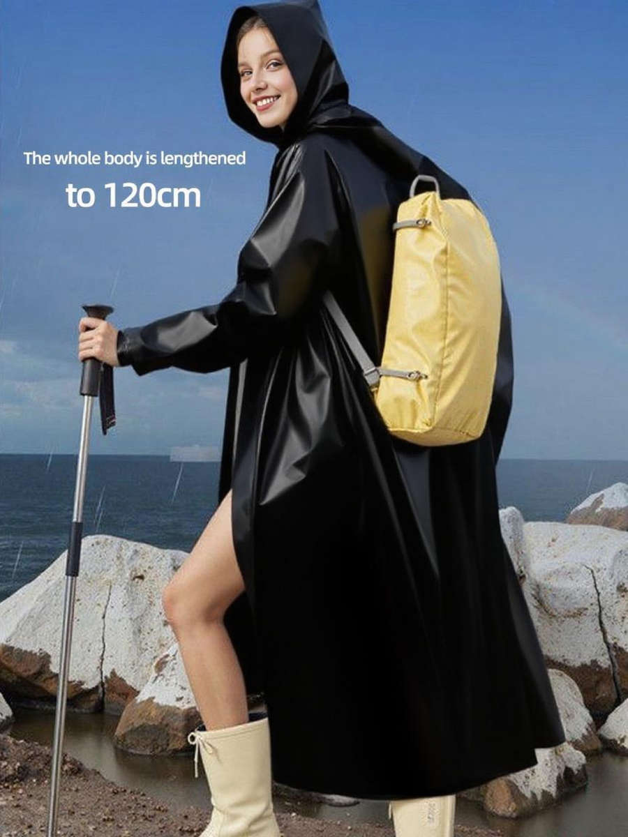 Raincoat Black Size Asian Xl