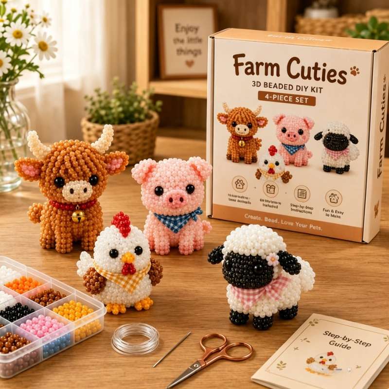 Perler Bead Set Forest Friends 3D Beaded Animal Set