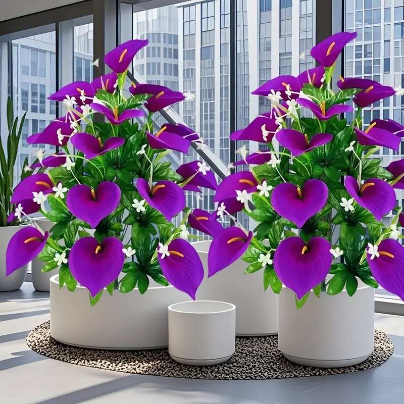 Simulated Flower Color Purple Quantity2Pcs