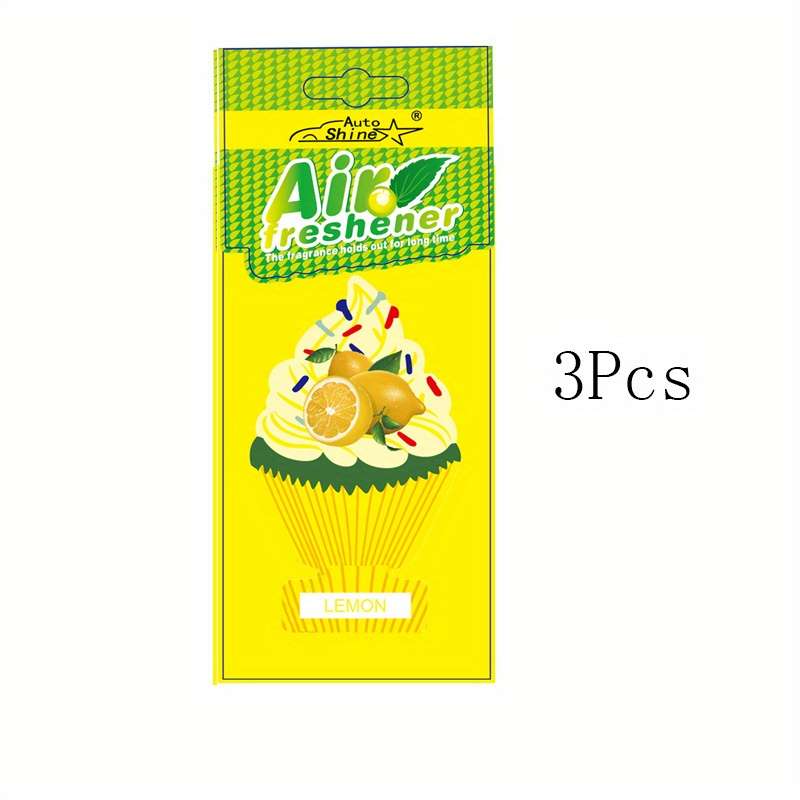 Car Interior Decor Color Lemon 3 Pcs