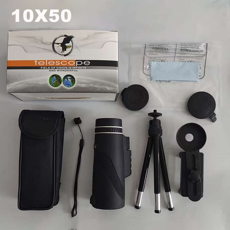 Professional Long Range High Definition Viewing Telescope Cost Bright Black Set