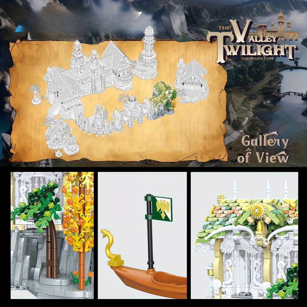 3D Building Model Puzzle Set Color Bk 33241