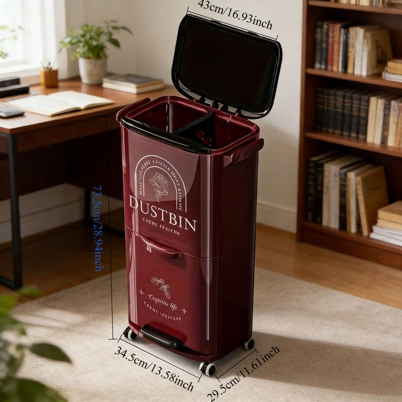Garbage Can Color Rose Red Modeldafcasds6