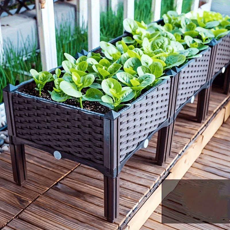 Flowerpot Color Elevated Garden Bed Size3Pcs Combination