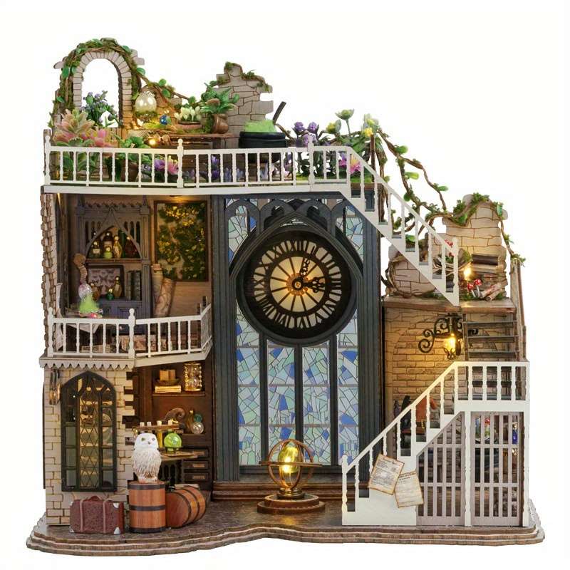 Building Toy Architectural Model Toy Set Style Lv 003 Magic House  Add   Dust Cover
