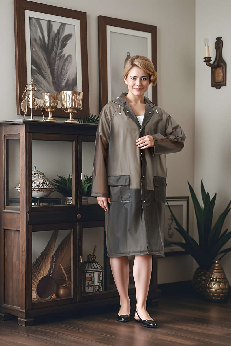 Raincoat Grey Size L