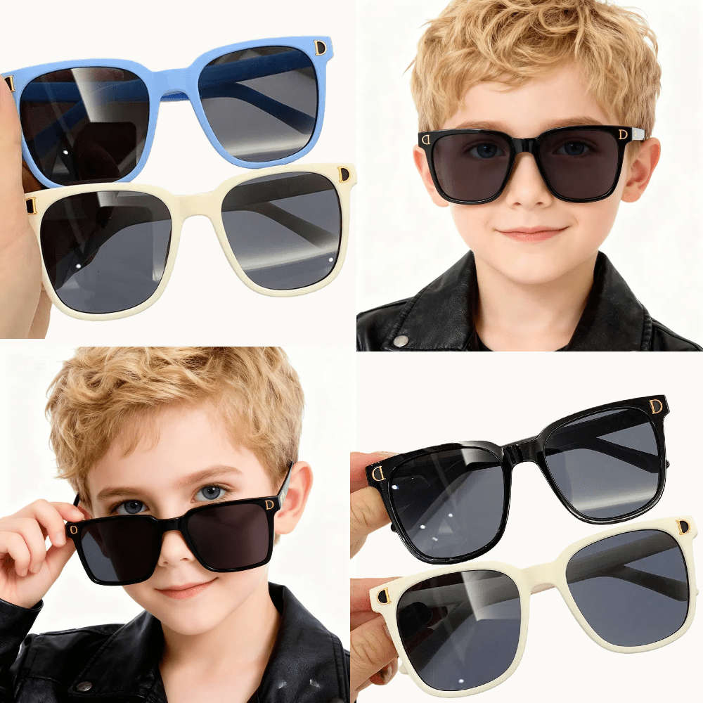 Kids Glasses 2Pcs Color Blackadd Black Fashion Glasses
