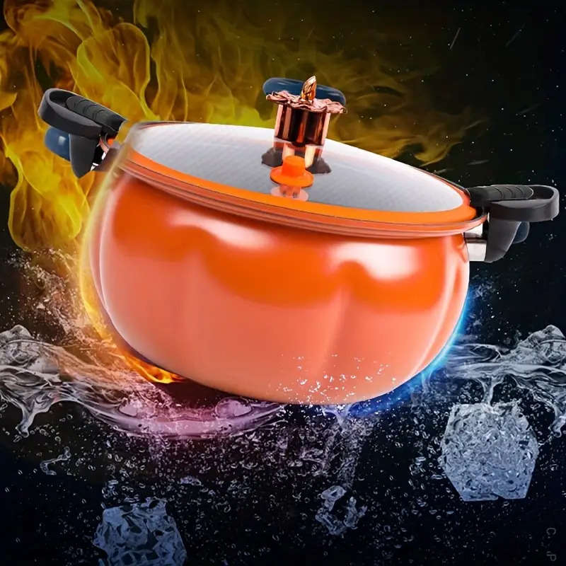 2-Piece Pumpkin-Shaped Aluminum Cookware Set