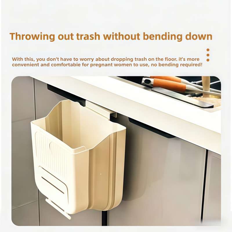 Garbage Can Color Large Beige Items2In1