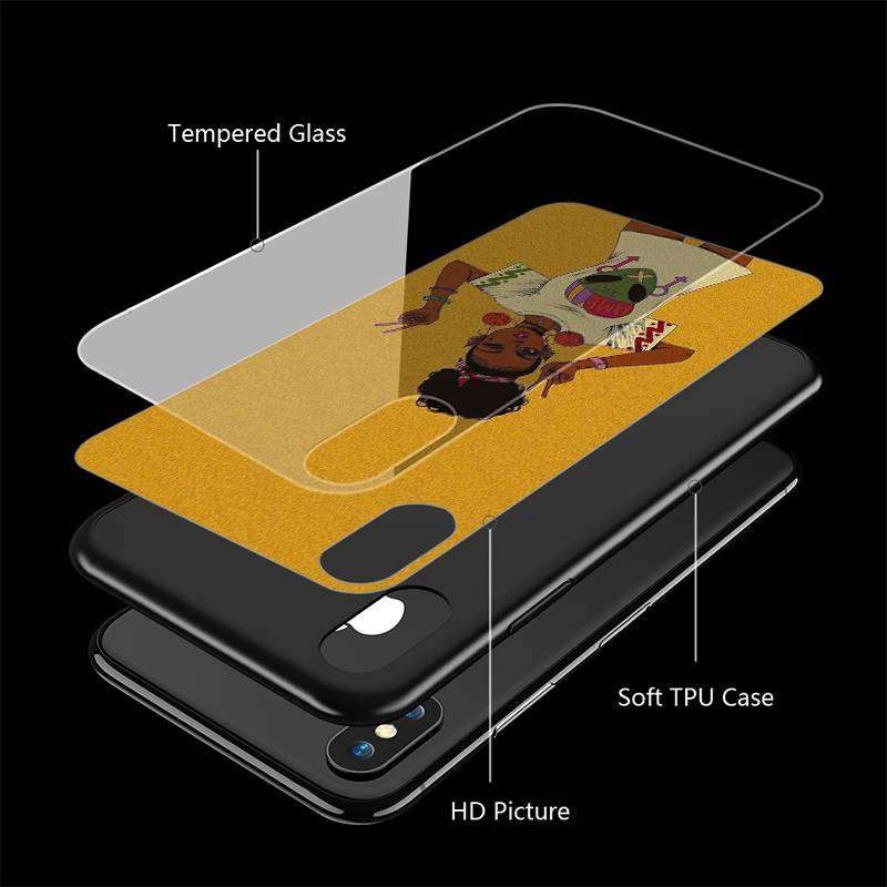 Mixed Color For iPhone African Girl Phone Case