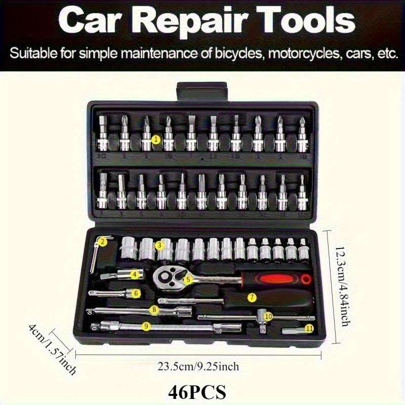 Screwdriver Bit Tool Set Color Red 46 Piece Set