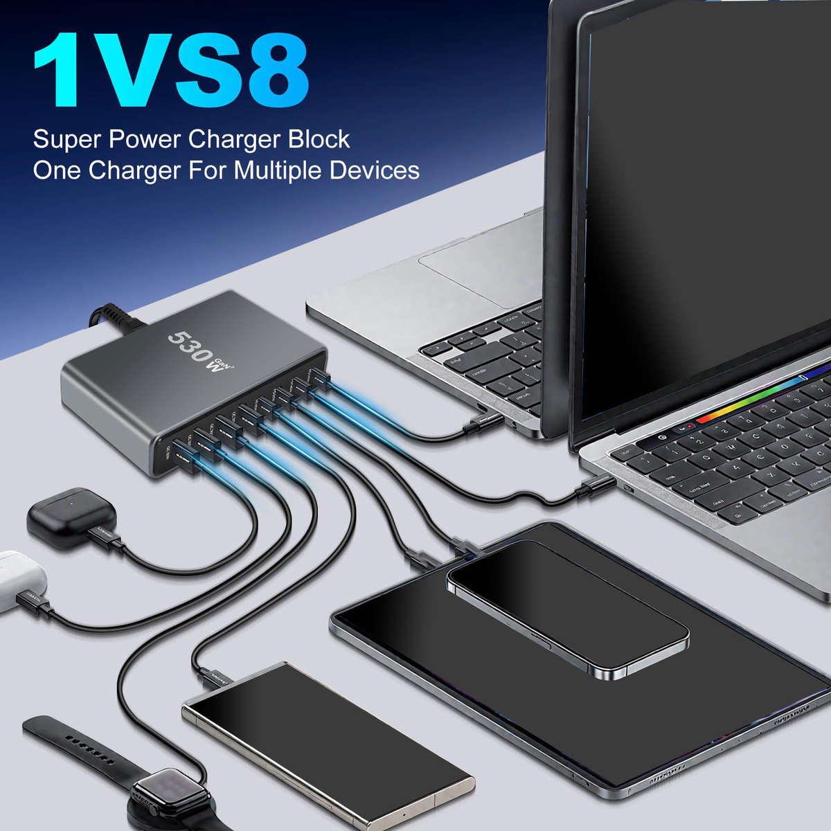 Charger Color Gray 100W Cable