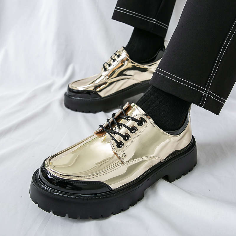 Mens Leather Shoes Color Silvery Sizeuk 10