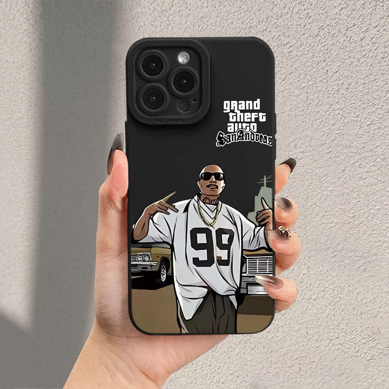 1Pc Mixed Color  For iPhone XR Rap Boy Pattern Phone Case