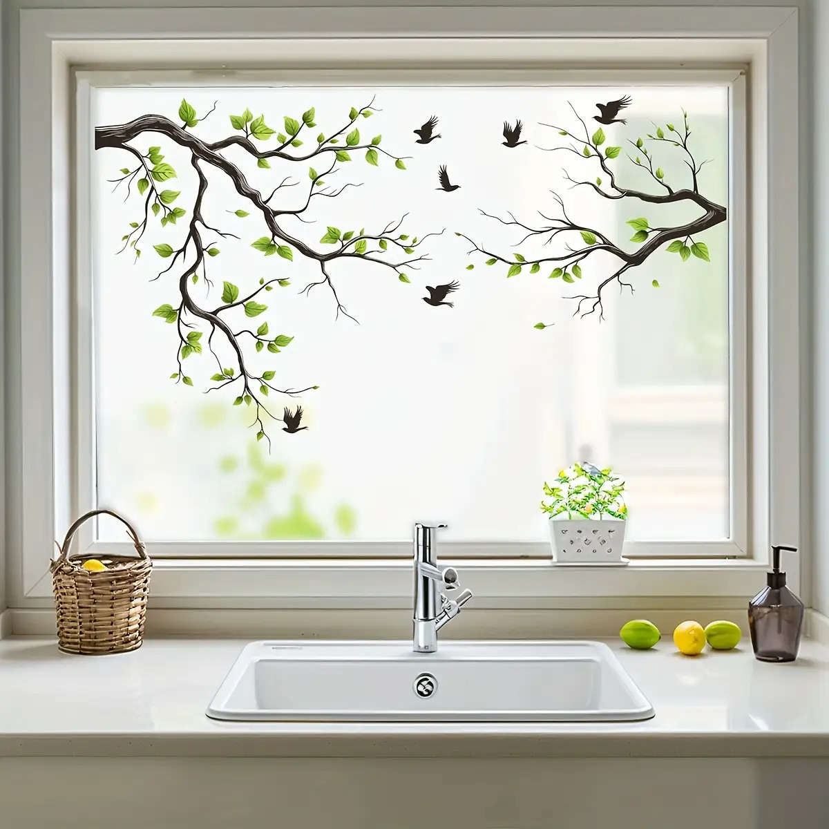 Window Stickers Items Bird On Branch Sticker
