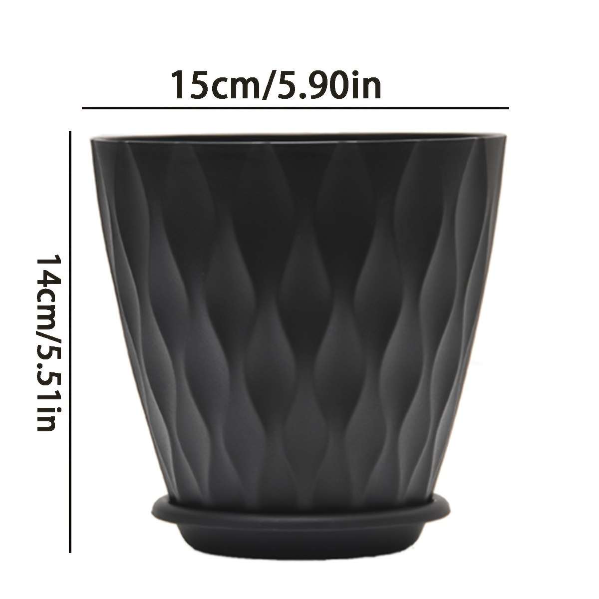 Flowerpot Color Black  Quantity5Pcs