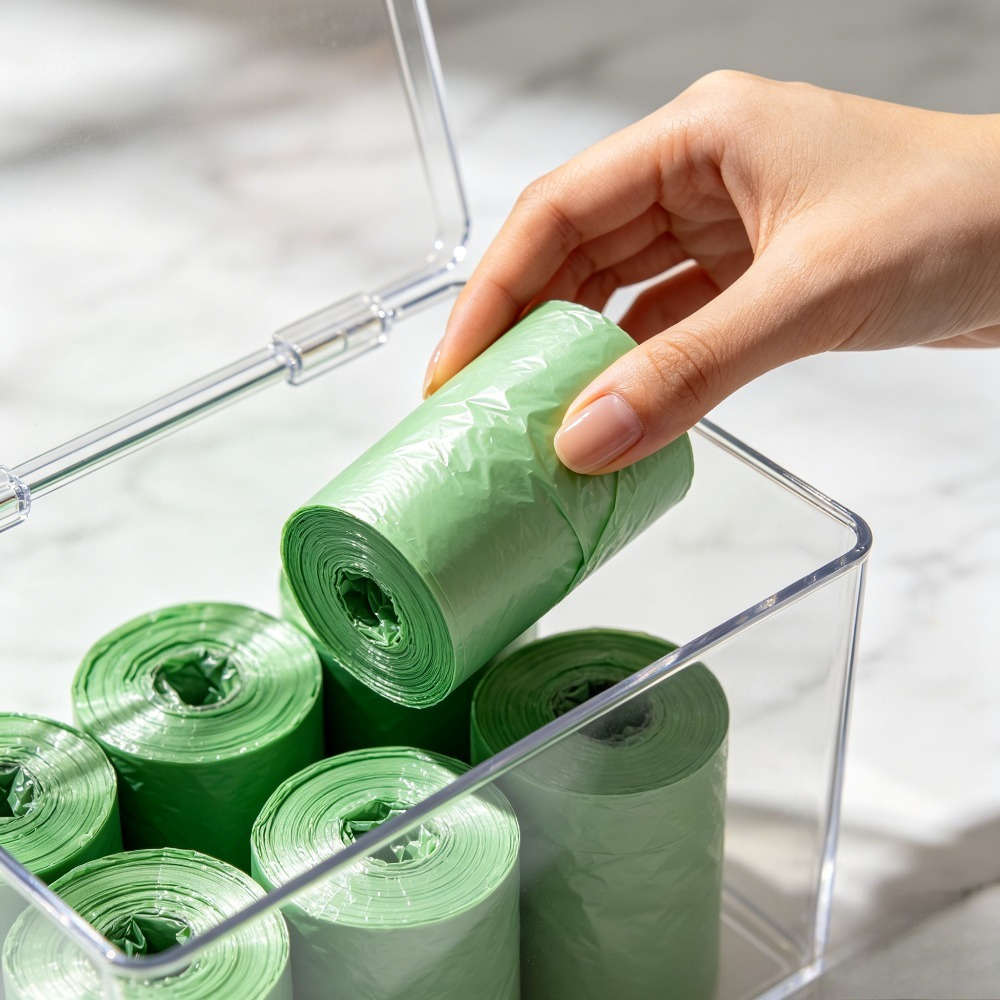 Trash Bag5 Rolls100 Sheets Green
