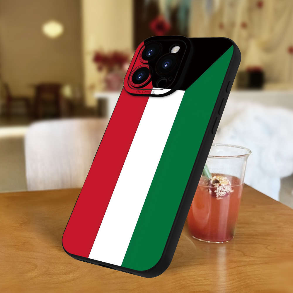 1Pc Black For iPhone 7 Italian Flag Design Phone Case