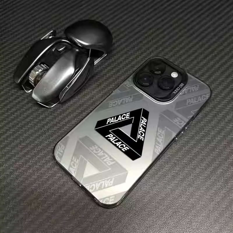 1Pc White For iPhone 7 Plus 8 Plus Black Frame Pattern Phone Case