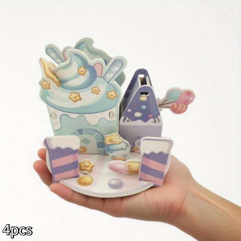 Building Toy Architectural Model Toy Set Model Random Quantity 4 Pcs