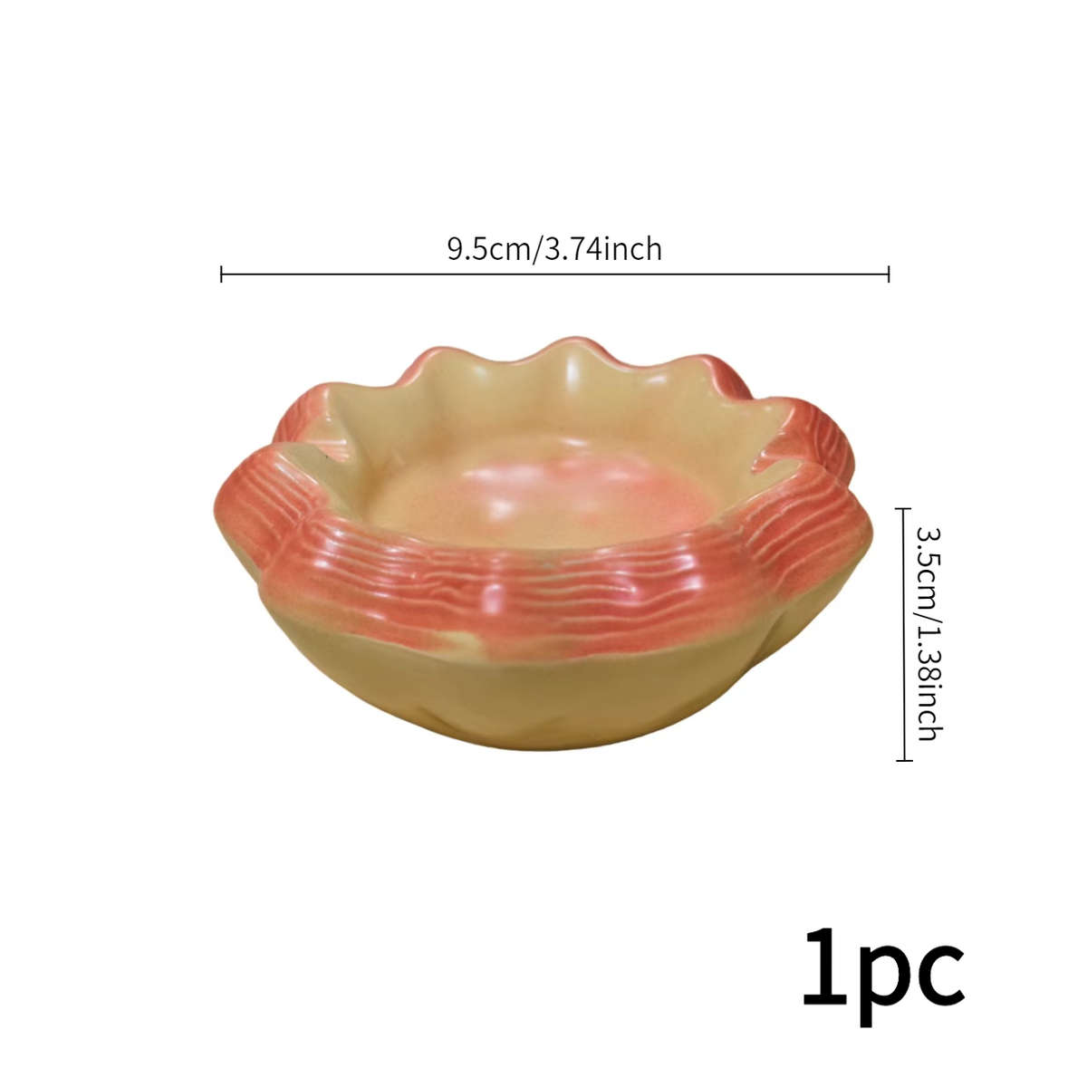 2PCS Classic Creative Egg Tart Crust Shaped Ashtray Cute Ceramic Ashtray 2pcs