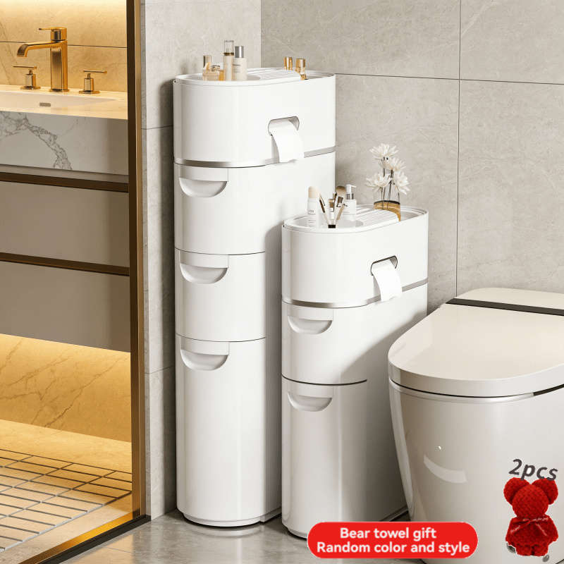 Bathroom Storage Rack Model 5 Layers  2 Teddy Bear Towels