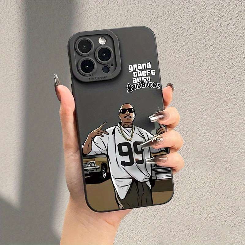 1Pc Mixed Color  For iPhone XR Rap Boy Pattern Phone Case