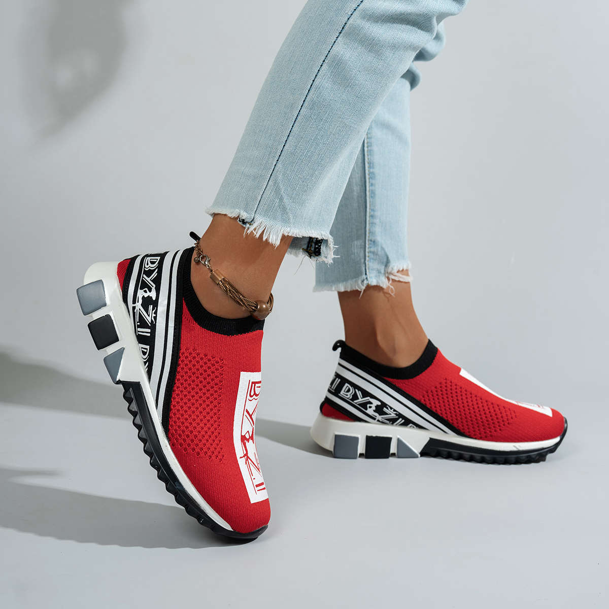 Women S Sneakers Color Red Sizeuk 6