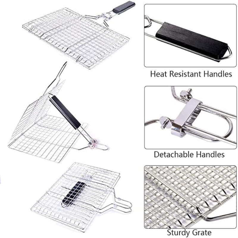 Grill Rack Color Black Handle Bbq Grill