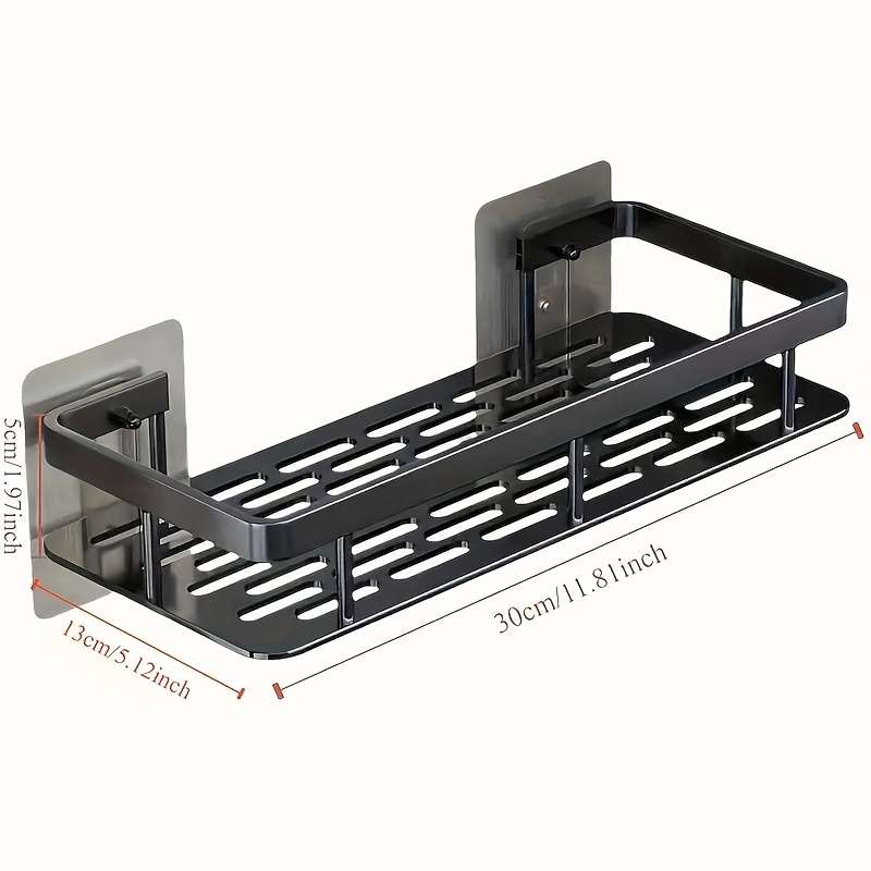 Bathroom Storage Rack Size 2 Wall Hooks  Shelf