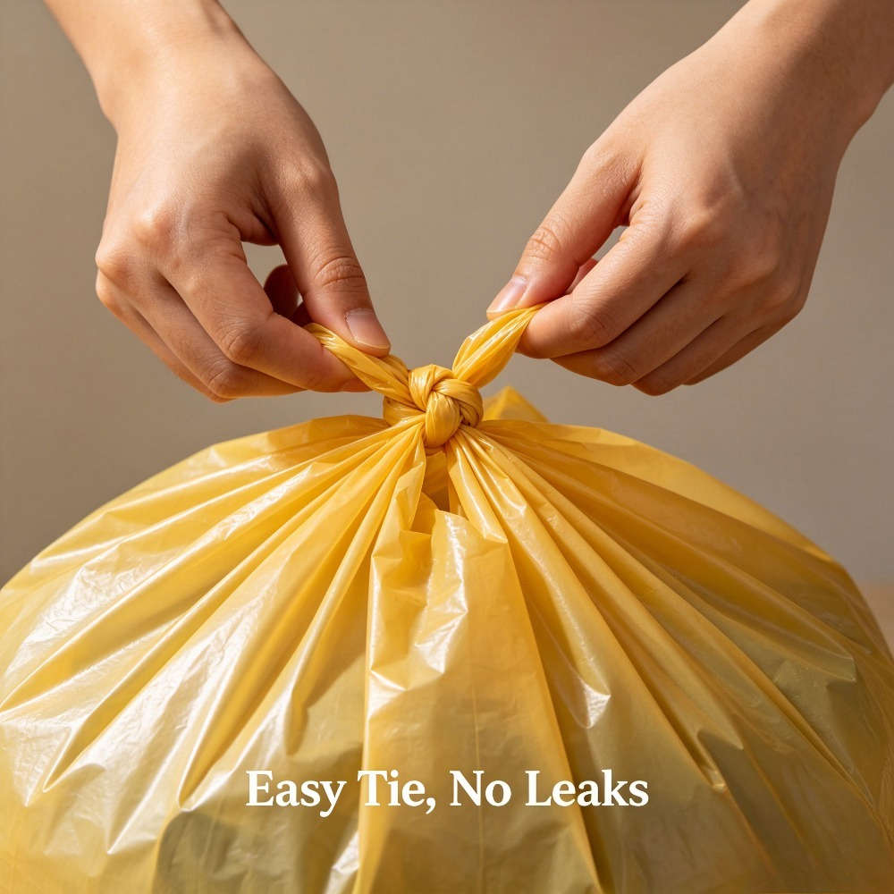 Trash Bag5 Rolls100 Pieces Yellow