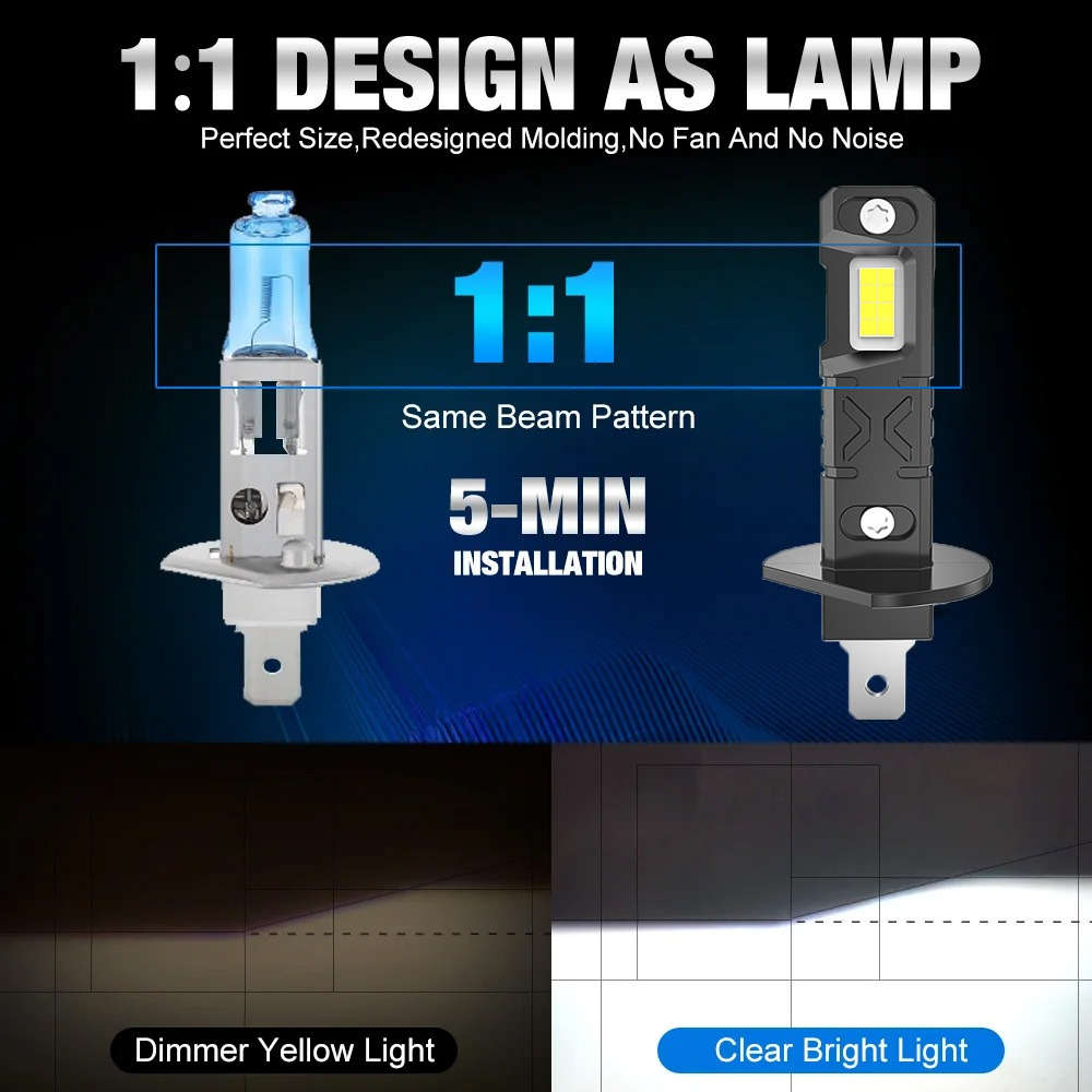 Car Lights Color 2Pcs H1