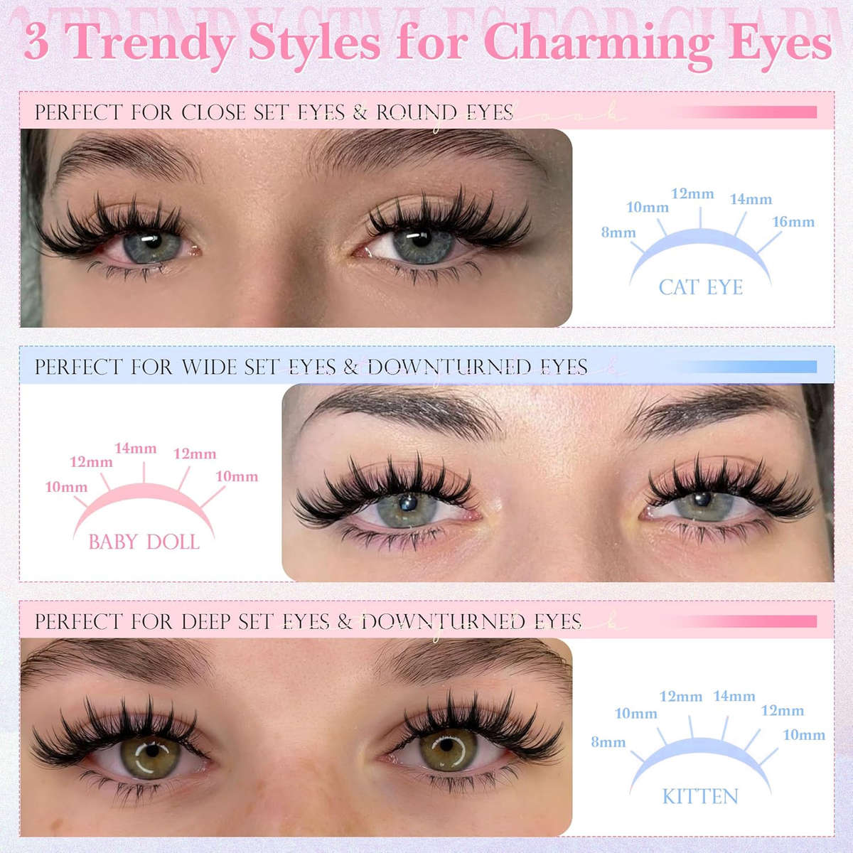 False Eyelashes Model Style F Fairy Lash Clusters