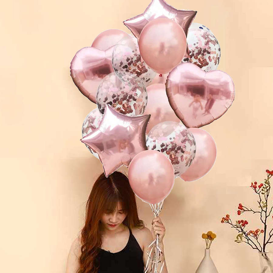 Balloon Color Rose Golden Theme Set