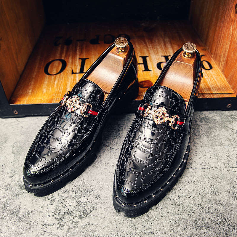 Mens Leather Shoes Color Black Sizeuk 7
