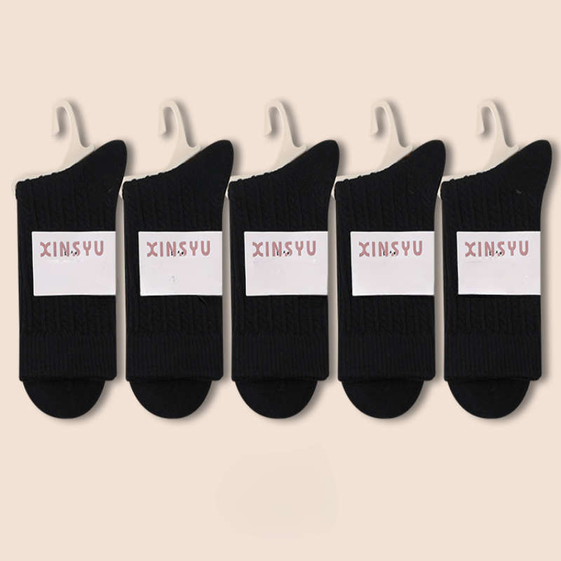 Women S Socks Color 5 Pairs Of Black Size Onesize