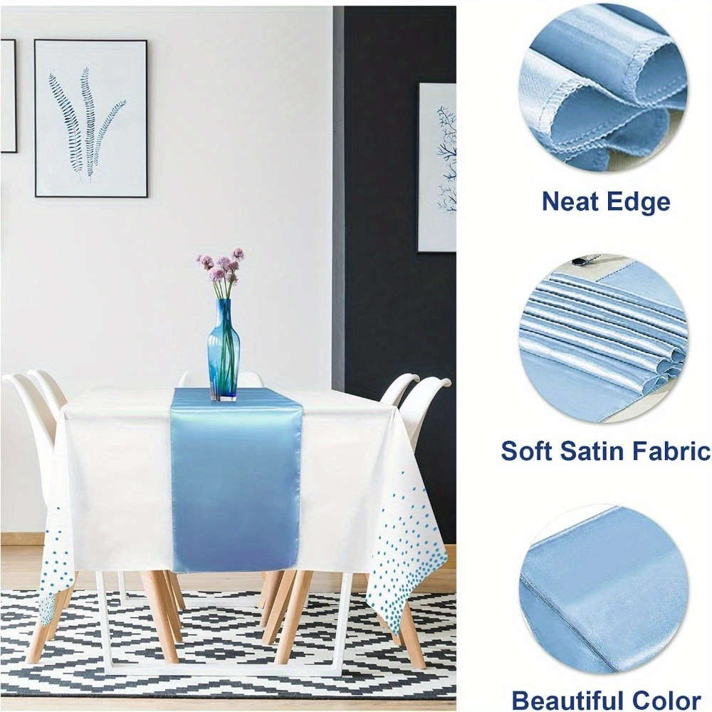 Christmas Tablecloth Color Blue Size 4Pcs 2Set