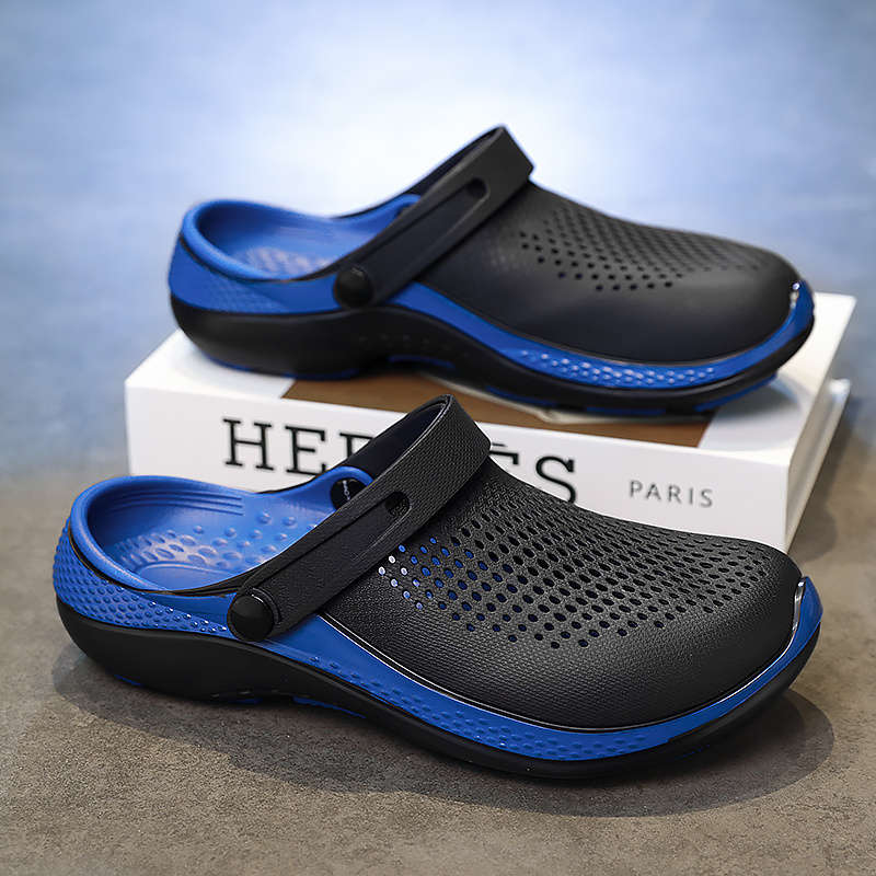 Men Slippers Summer Style Grey Size Uk 7
