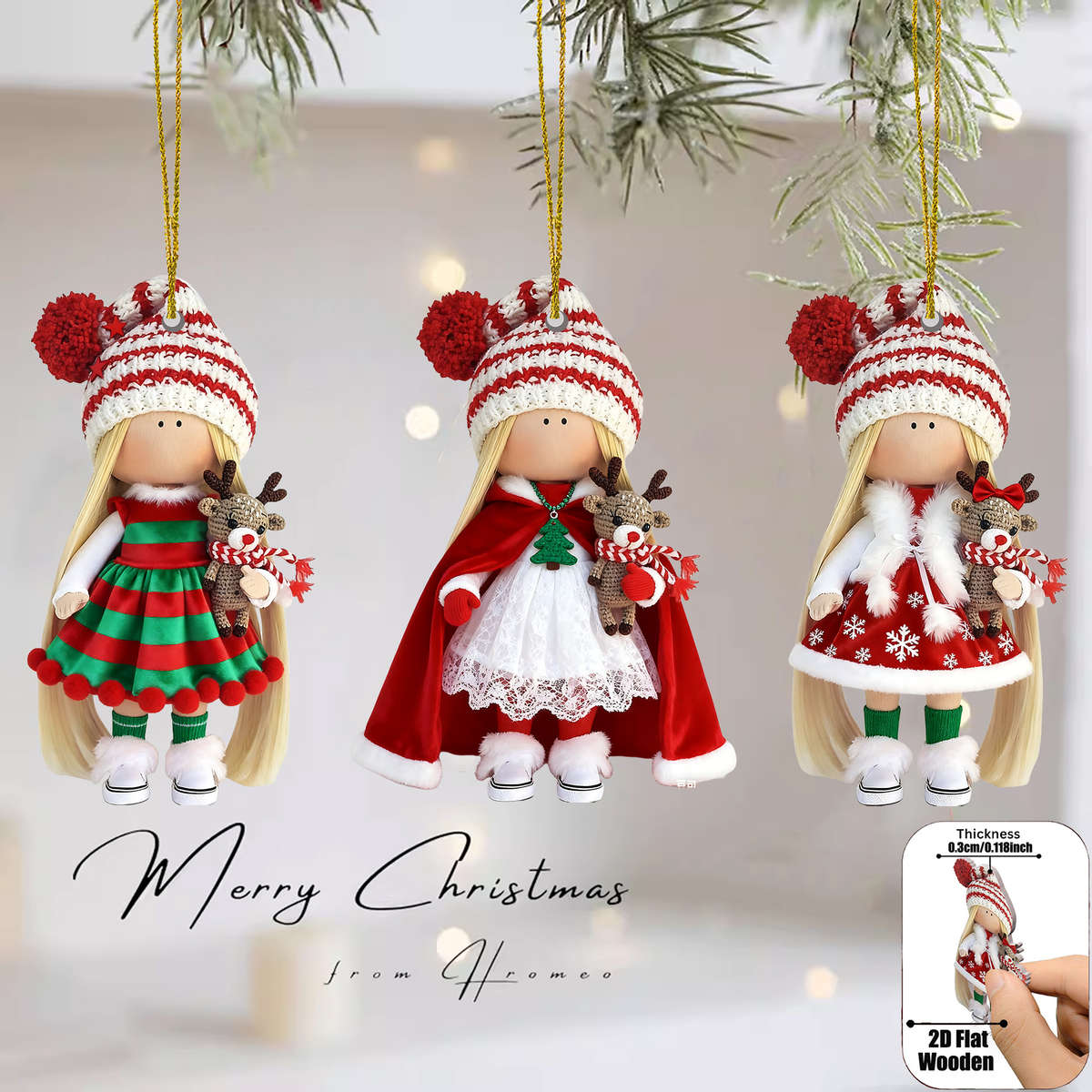Christmas Decorations Style 18 Pieces 1 Set