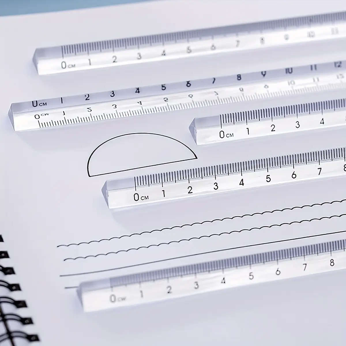Ruler Model 1 Transparent Plastic Triangle Ruler20Cm