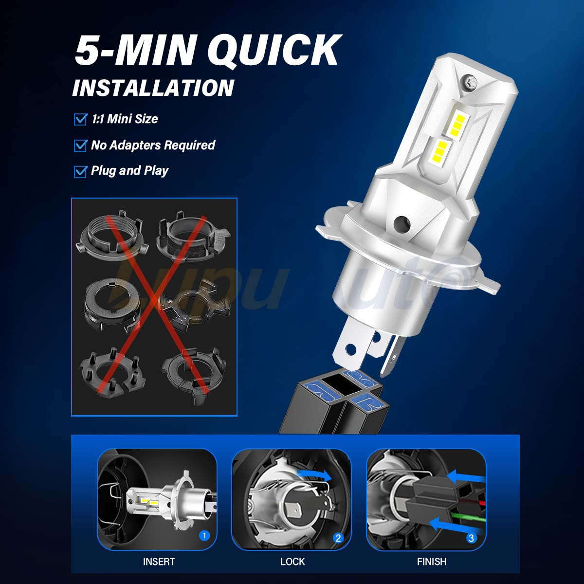 Car Lights Color 2Pcs H4