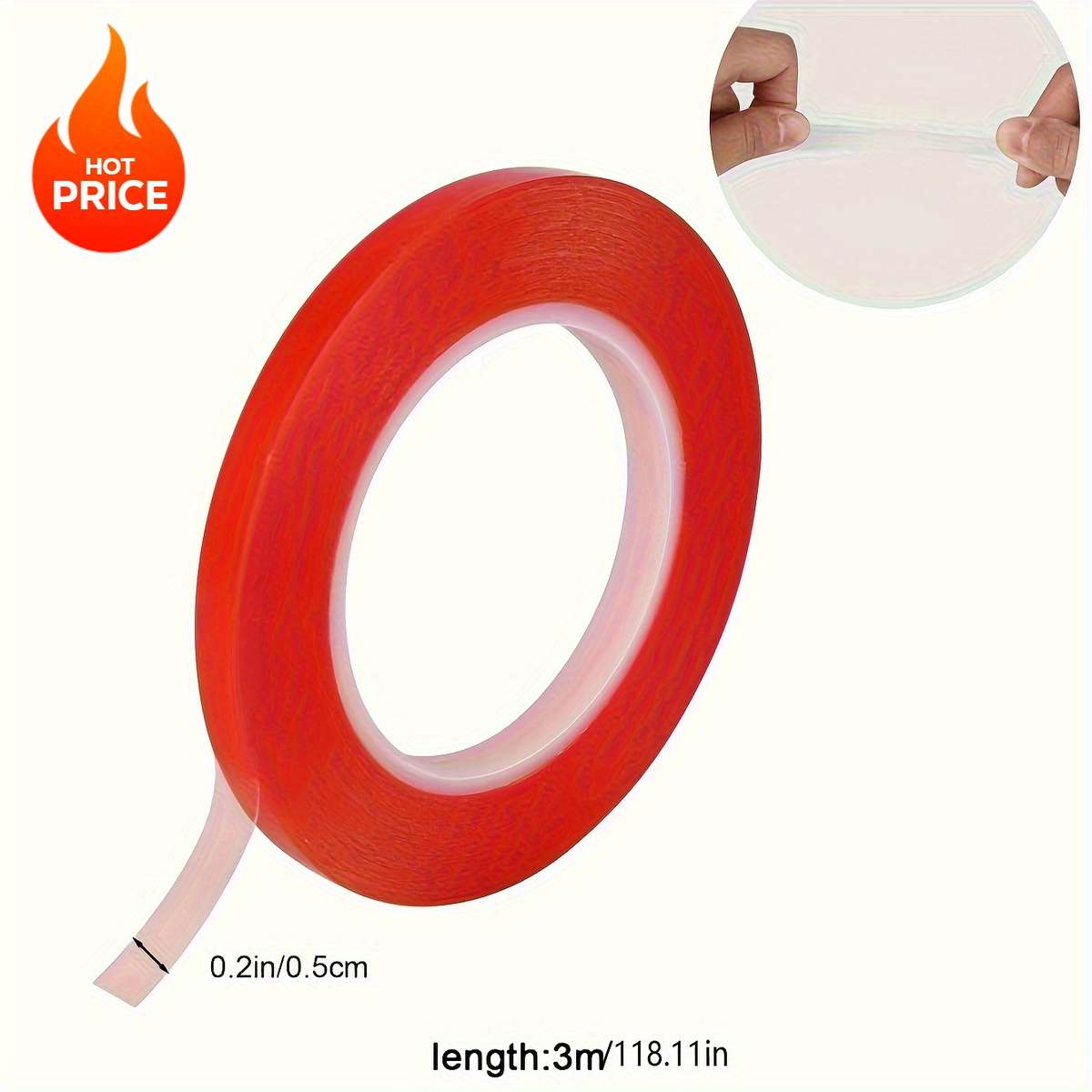 Doublesided Tape Color Red Size6 Pcs