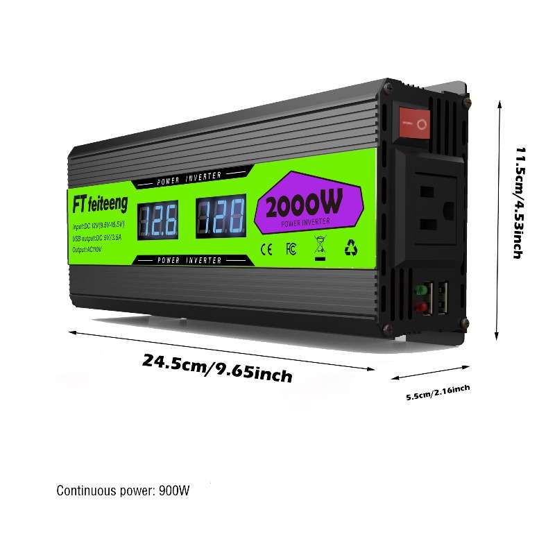 Inverter Model 2000W Itemsred Lcd 2Ac