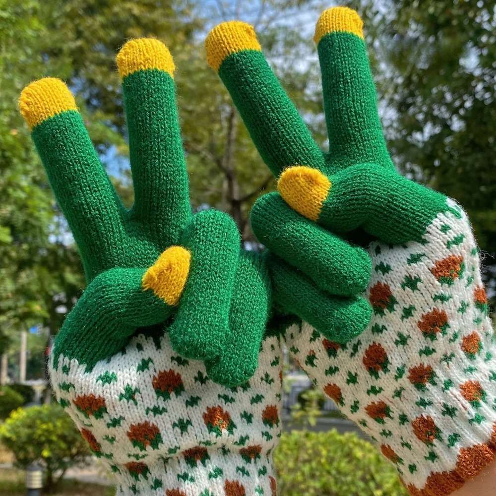 Gloves Color Mixed Yellow