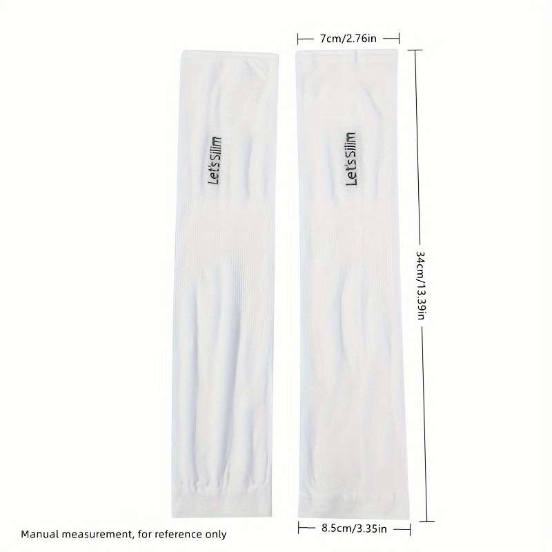 Sunscreen Sleeves Color 2 Pairs White
