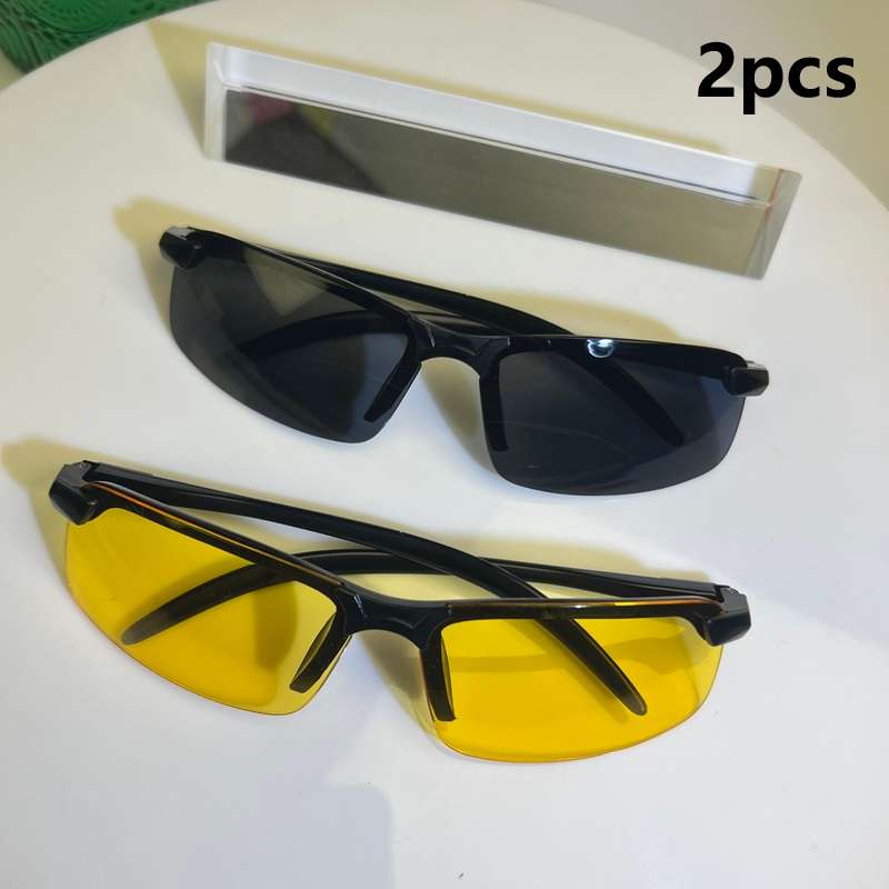 Cycling Glasses Color 2 Pack  Yellow  Black 2Pcs