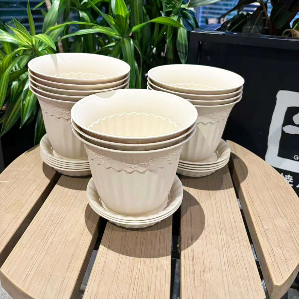Flowerpot Size 20.32 Cm Pot Plus Tray Quantitymilan Yellow 3Pack