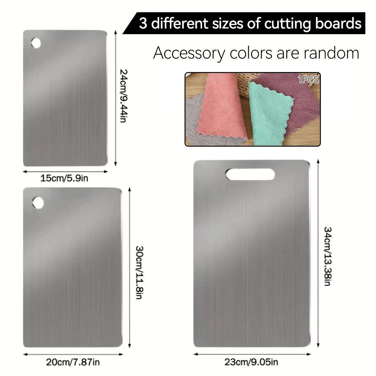 Cutting Board Model L092101902   44 Style3   Piece Set     Silvery