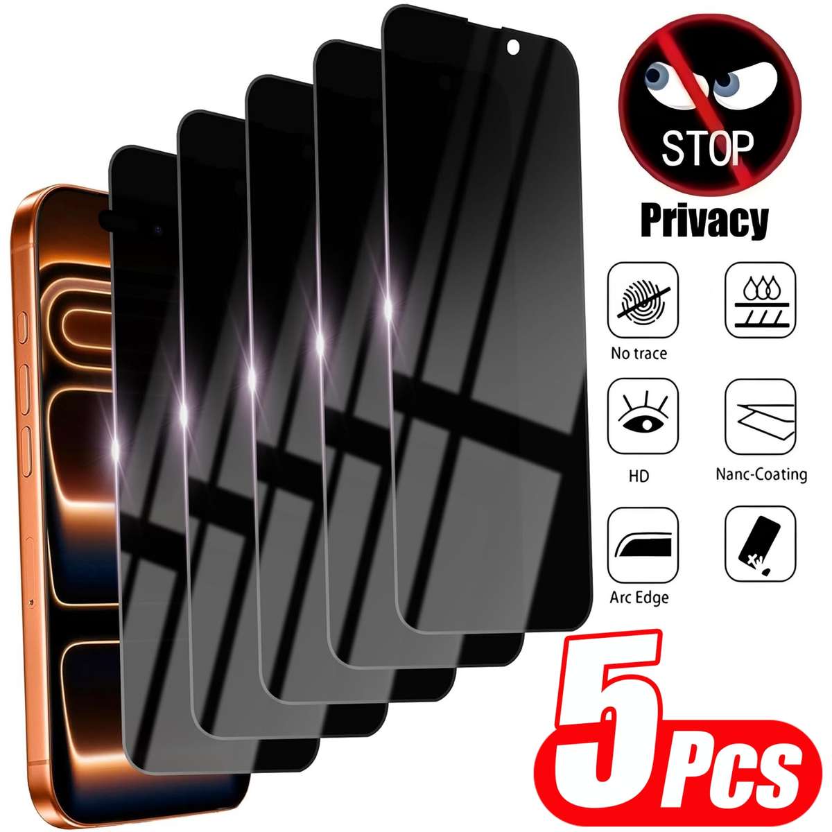 Screen Protector Compatible Model Iphone 12 Quantity 5 Packs